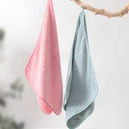 Kuber Industries Grey & pink 2 Pcs Textured 280 GSM Hand Towels image 4