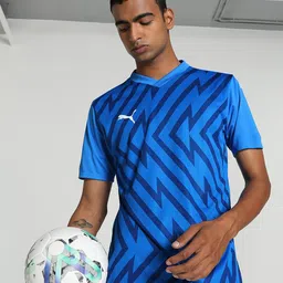 Puma teamGLORY Football Printed V-Neck Slim Fit Jersey T-shirt-picture-10