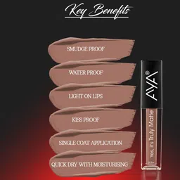 AYA Yes Its Truly Matte Smudge-Proof Liquid Lipstick - 2.5ml - Caramel Latte 08 image 3