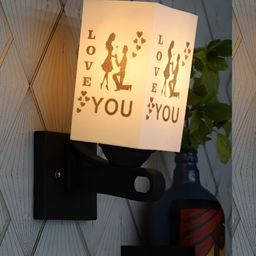Gojeeva Black & White Metal Square Shaped Wall Lamp-picture-27