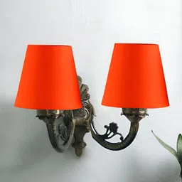 Aura Orange & Black Metal Traditional Abstract Shaped Shaped Wall Lamp image 4