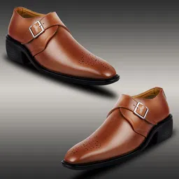 Bxxy Men Textured Round Toe Formal Monk Shoes-picture-24