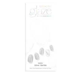 Dashing Diva Silver-Toned Glaze Marble Gel Nail-image-84