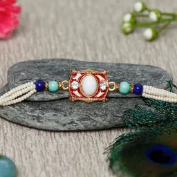 eCraftIndia Beads-Studded Rakhi and Roli Chawal Pack-picture-31