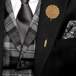 Mahi Men Floral Shape Brooch image 2