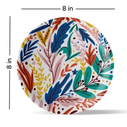 nestroots White & Blue Floral Fusion Wall Plate image 4