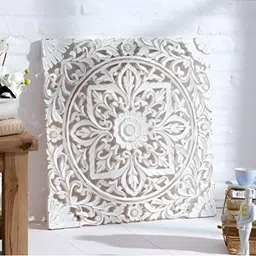 VAS collection home White Textured Wooden Wall Plate-picture-17