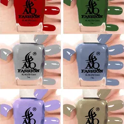 AQ FASHION Set Of 6 Glossy Quick Dry Nail Polish - 7 ml Each-picture-39