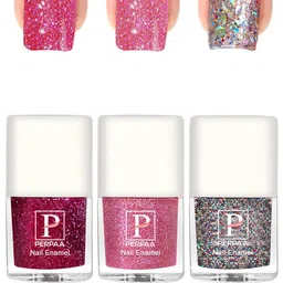 PERPAA Set Of 3 Glitter Light Reflective Flashing Sparkly Gel Nail Polish - 5ml Each-picture-18
