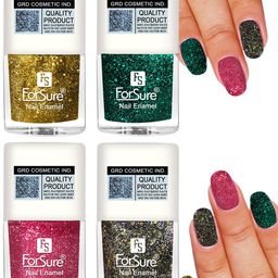 ForSure Set of 4 High Shine Glitter Long Lasting Nail Enamel 5ml each - Shade 98-99-100-91-picture-4