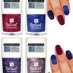 ForSure Set of 4 High Shine Glitter Long Lasting Nail Enamel 5 ml each - Shade 92-93-94-96-picture-0