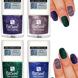 ForSure Set of 4 High Shine Glitter Long Lasting Nail Enamel 5ml each - Shade 92-93-94-100-picture-33