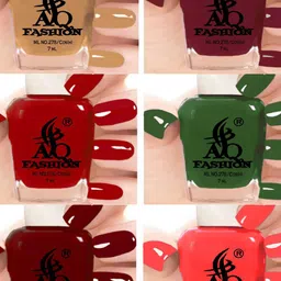 AQ FASHION Set Of 6 Glossy Quick Dry Nail Polish - 7 ml Each image 2