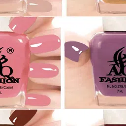 AQ FASHION Set Of 6 Glossy Quick Dry Nail Polish - 7 ml Each image 2