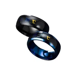 KARISHMA KREATIONS Unisex Set Of 2 Stainless Steel Finger Rings image 2