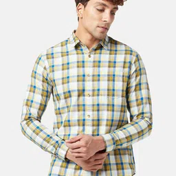BYFORD by Pantaloons Men Cotton Slim Fit Tartan Checks Checked Casual Shirt image 1