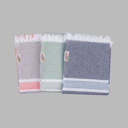 Ramraj Green & Grey 3 Piece Cotton 170 GSM Towel Set-picture-24