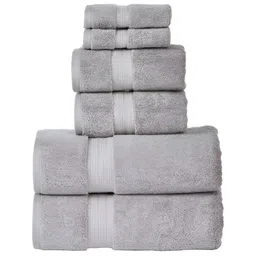 SENSES Grey 6 Pieces Cotton 600 GSM Towel Set-picture-24