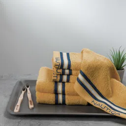 Nautica Beige 6 Pieces 500 GSM Pure Cotton Towels Set-image-2