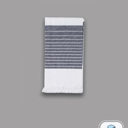 Ramraj 3 Pcs White & Black Striped Pure Cotton 150 GSM Bath Towels-picture-27