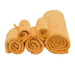 Black Gold Solid Microfiber Towel Set image 3