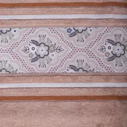 RANGOLI Set Of 3 Beige Solid 450 GSM Cotton Towel Set image 5