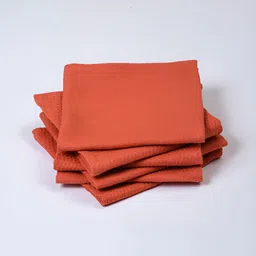 ratan cart TARAN LIVING 6-Pcs Peach-Coloured 170 GSM Face Towels image 3
