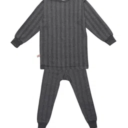 mack jonney VIMAL JONNEY Kids Pack of 2 Striped Cotton Thermal Sets image 4