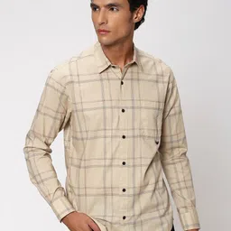 Mufti Classic Slim Fit Tartan Checked Casual Shirt image 1