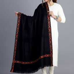 HANDICRAFT PALACE Women Black Woven-Design Shawl-picture-27