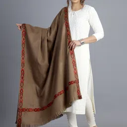 HANDICRAFT PALACE Women Brown Woven-Design Shawl-picture-20