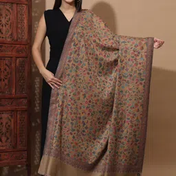 Zamour Ethnic Motif Woven Design Kashmiri Shawl-picture-11
