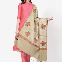 SWI Stylish Floral Embroidery Shawl-picture-22