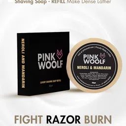PINK WOOLF Neroli & Mandarin Refill Shaving Soap With Tea Tree Oil & Shea Butter - 50 g image 5