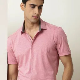 RARE RABBIT Men Miraj Spread Collar Slim Fit Shirt-image-0