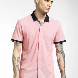 Jack & Jones Men Pink Slim Fit Casual Shirt-picture-52