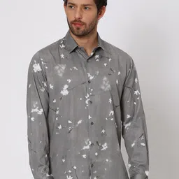 Mufti Slim Fit Abstract Printed Pure Cotton Casual Shirt-picture-24