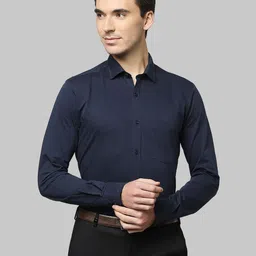 Park Avenue Men Blue Slim Fit Cotton Formal Shirt-image-12