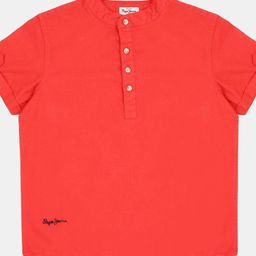 Pepe Jeans Boys Red Solid Cotton Regular Fit Casual Shirt-image-41