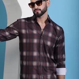 Indian Needle Classic Checked Cotton Casual Shirt-picture-17