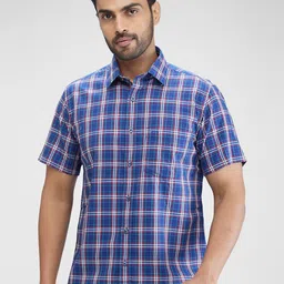 ColorPlus Tartan Checked Cotton Casual Shirt image 1
