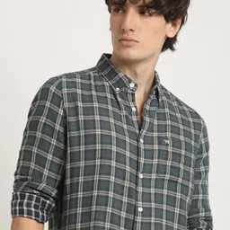 THE BEAR HOUSE Men's Checked Slim Fit Casual Shirt-picture-40