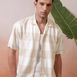 Locomotive Premium Men Dobby Textured Cuban Collar Oversized Shirt-image-27