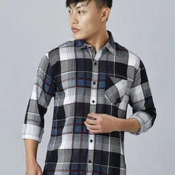 TRYBUY.IN Men Standard Tartan Checks Opaque Checked Casual Shirt image 1