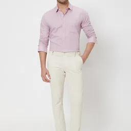 Mufti Slim Fit Spread Collar Cotton Casual Shirt-picture-38