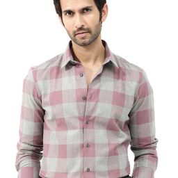 RARE RABBIT Men Etan Regular Fit Opaque Checked Shirt-picture-46