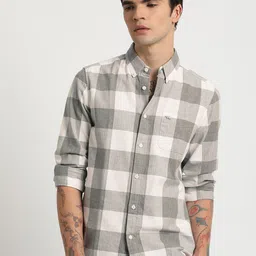 THE BEAR HOUSE Buffalo Checked Slim Fit Pure Cotton Shirt-image-34