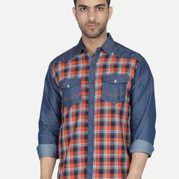 Kuons Avenue Men Smart Slim Fit Checked Casual Shirt-image-99