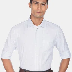 AD By Arvind Men Checked Pure Cotton Formal Shirt-picture-38