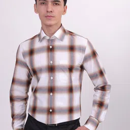LOUIS STITCH Checked Comfort Pure Cotton Formal Shirt-picture-15